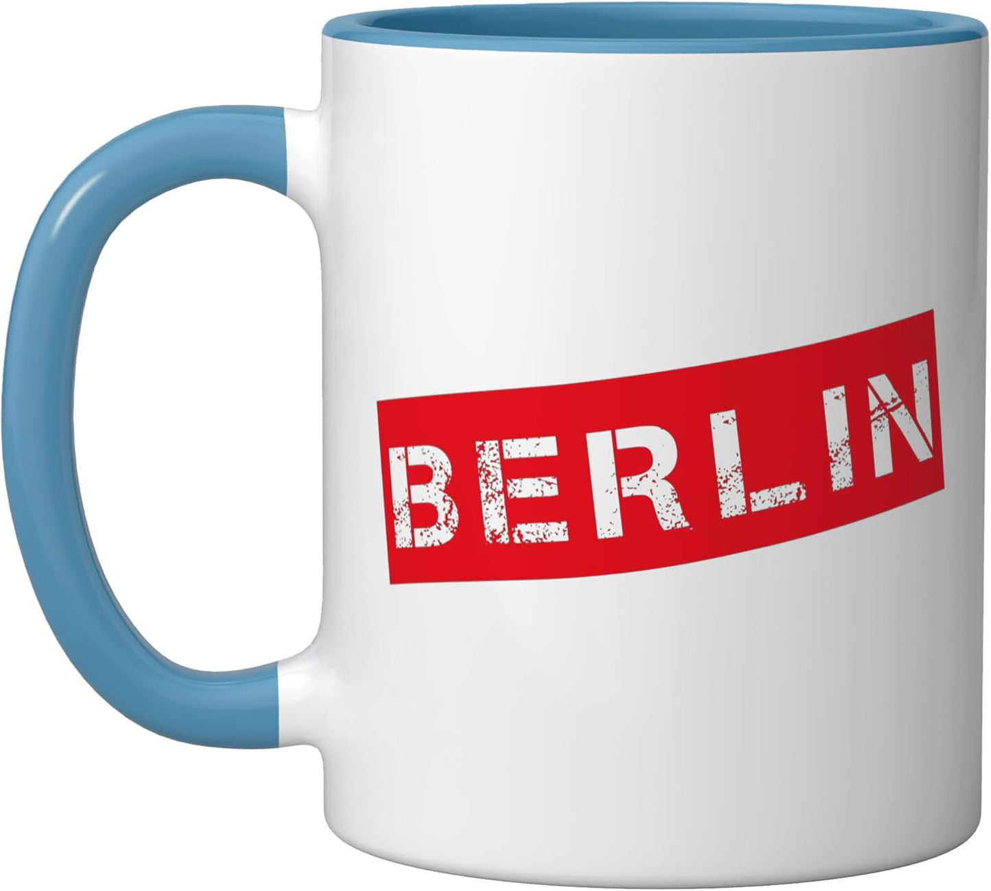 Taza Cerámica City Germany Azul/Blanco