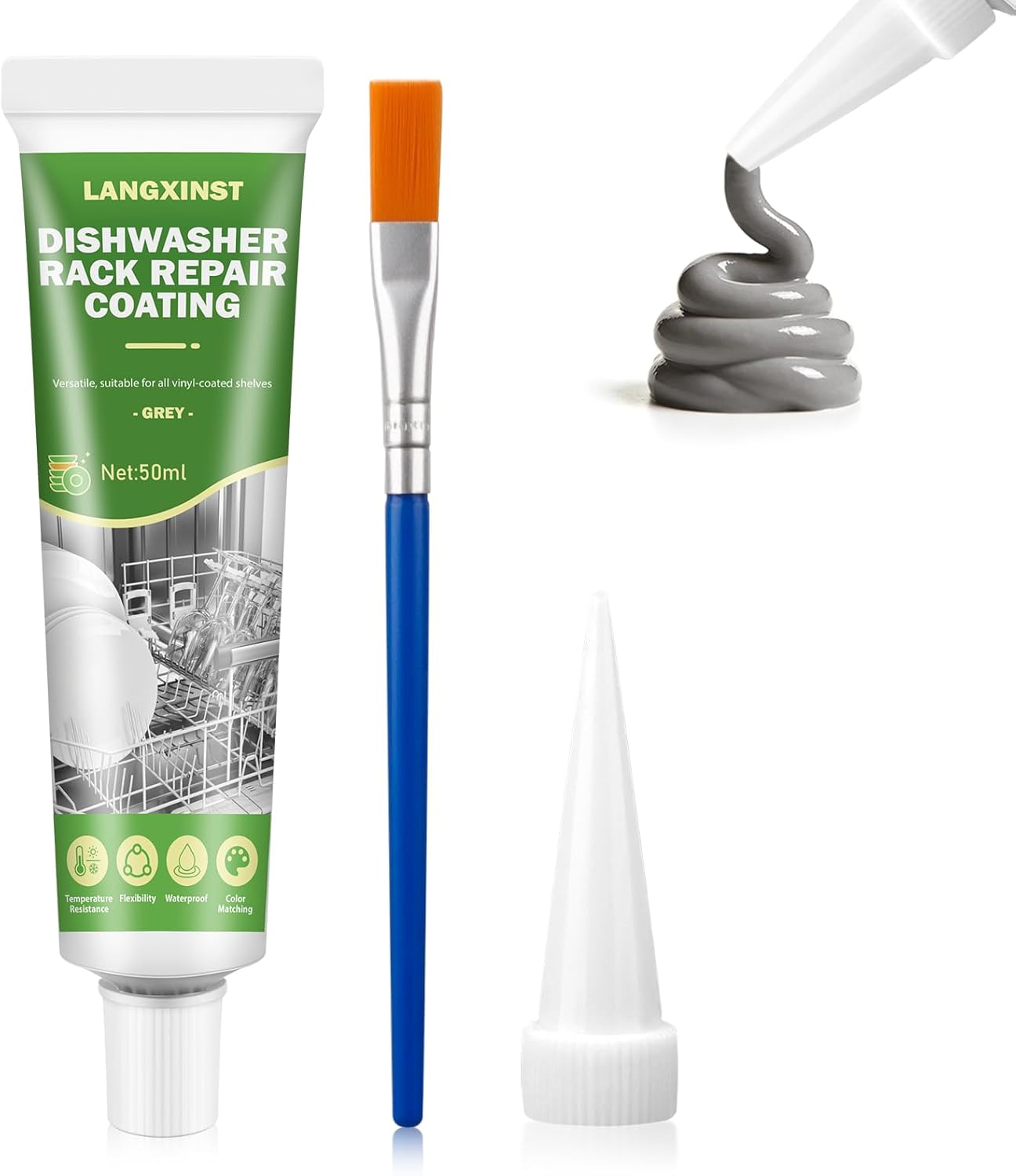 Kit reparación estante lavavajillas gris impermeable resistente