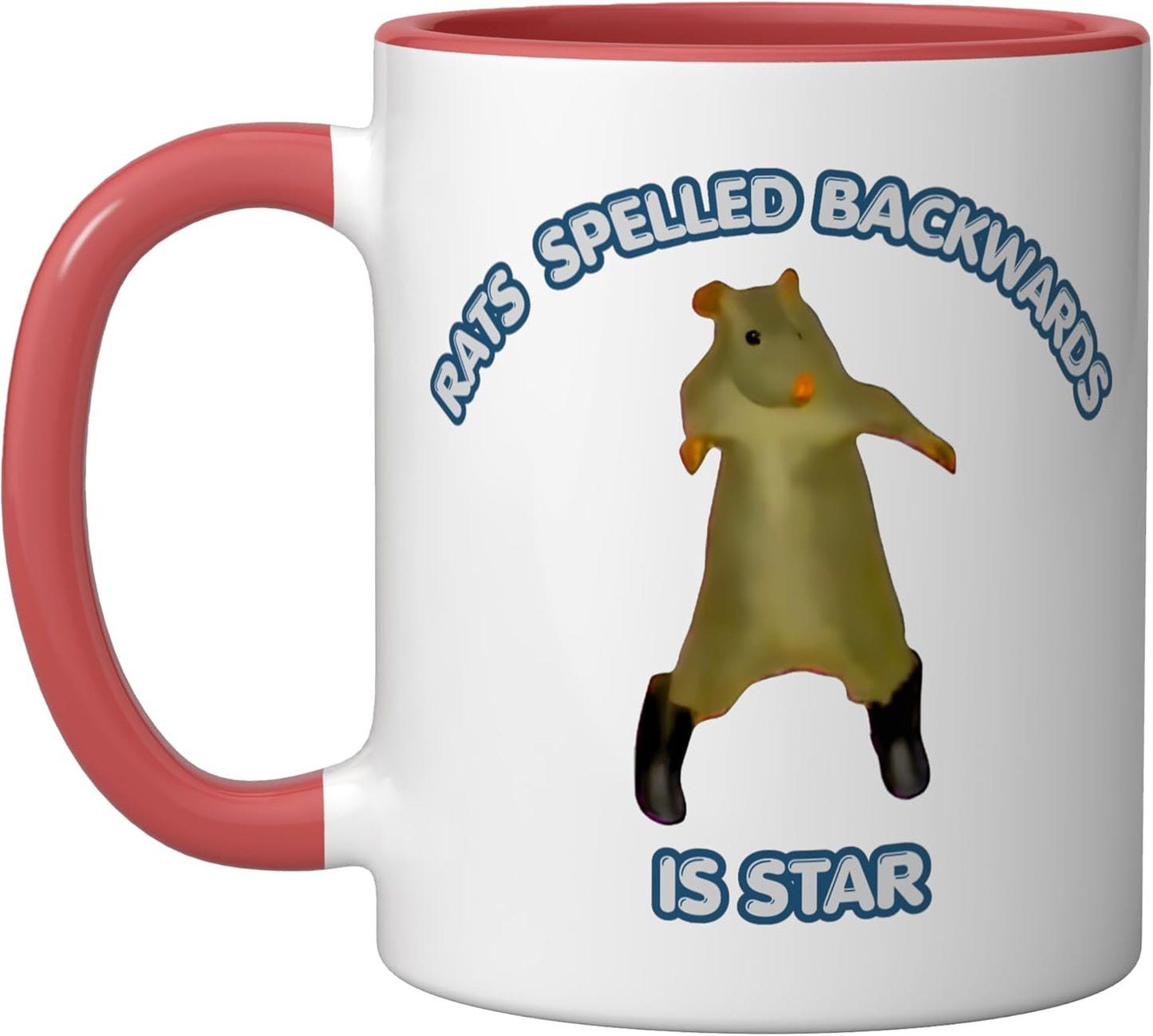 Taza cerámica Rat Dance Meme 2026 roja/blanca