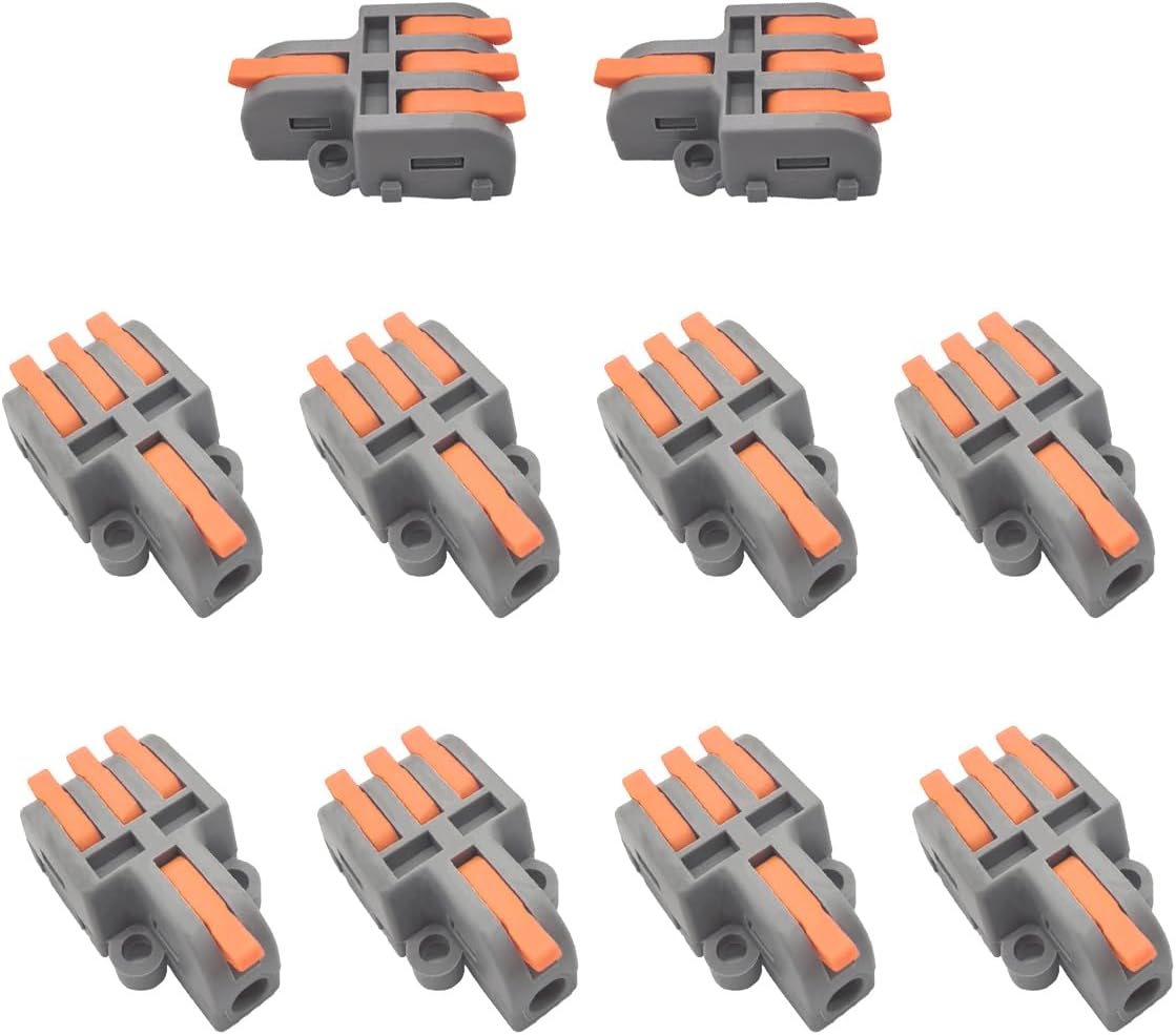 Conectores eléctricos mini 1pulgada3 out 10 pzas 24-12 AWG