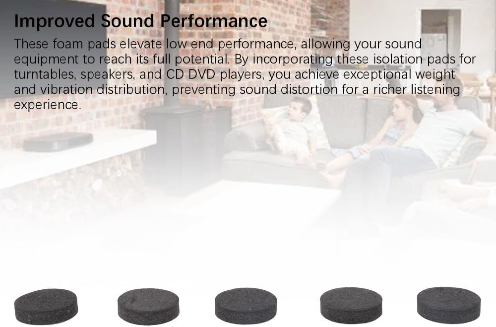 50 Almohadillas EVA negra antideslizantes para barra sonido