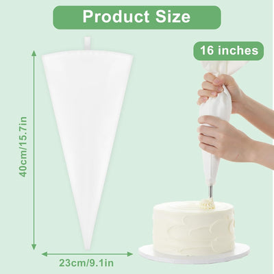 4 Pzas Bolsas Tela 16pulg Con Plástico para Glaseado Pasteles
