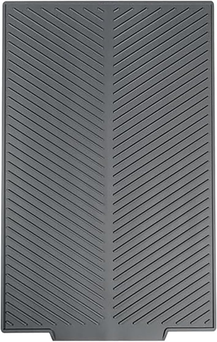 Tapete silicona para secar platos gris antideslizante con drenaje