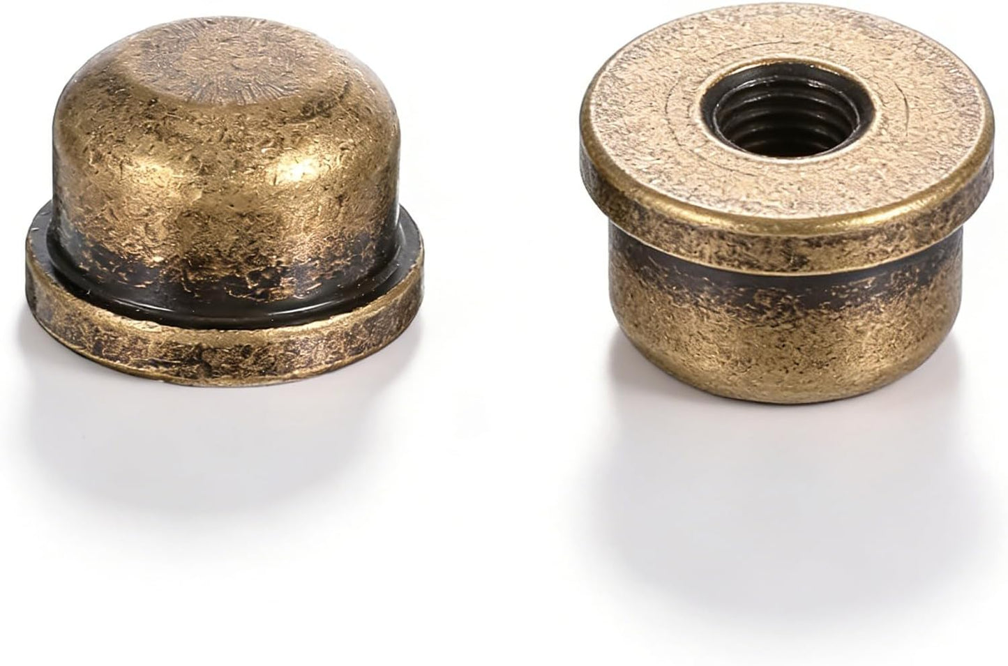 2 Remates Lámpara Bronce 1/2pulg Roscada Tapa Arpa Soporte Sombra