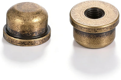 2 Remates Lámpara Bronce 1/2pulg Roscada Tapa Arpa Soporte Sombra