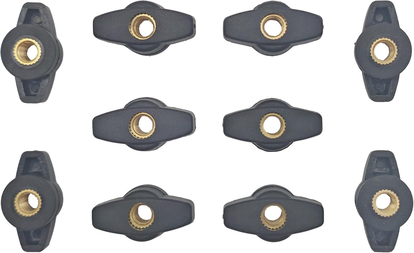 Pack 10 Pomos en T Plástico Negro para Mesa de Enrutador