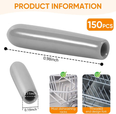 150 Pzas Estante Lavavajillas 1pulg Tapa Protectora Universal Gris