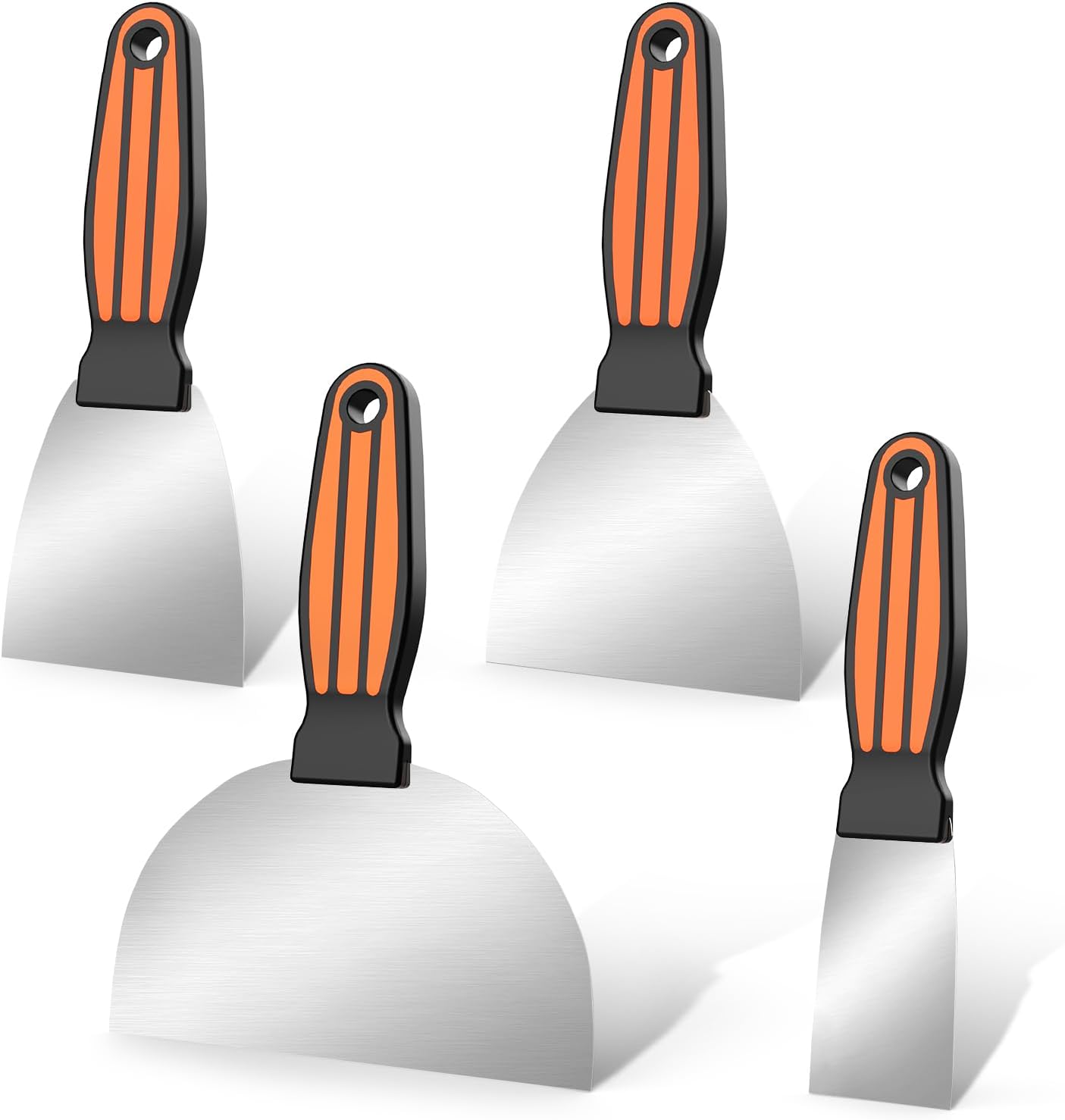 Set 4 Cuchillos Acero Inox 2-6pulg Herramientas Reparación Yeso
