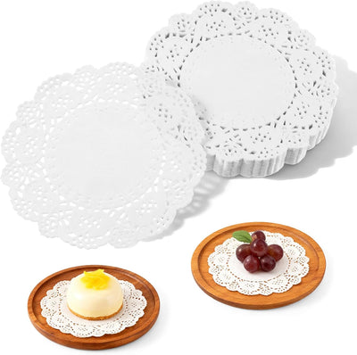 Tapetes de encaje 3.5 pulgadas para platos y decoración de pasteles