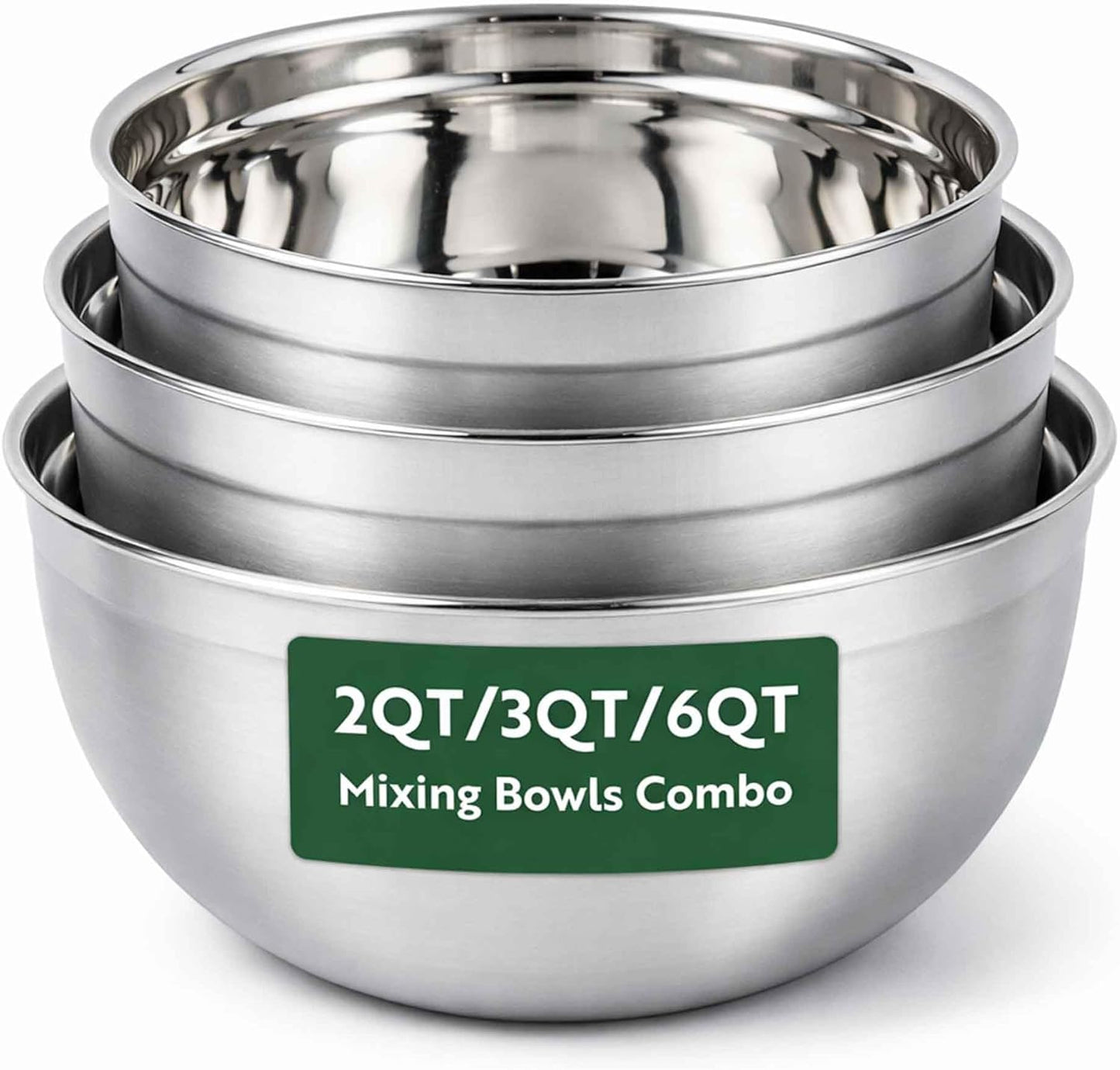 Juego de 3 cuencos de acero inoxidable para cocina y hornear