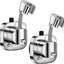 2 Soportes Cabezal Ducha Ajustables 360° Con Ventosa