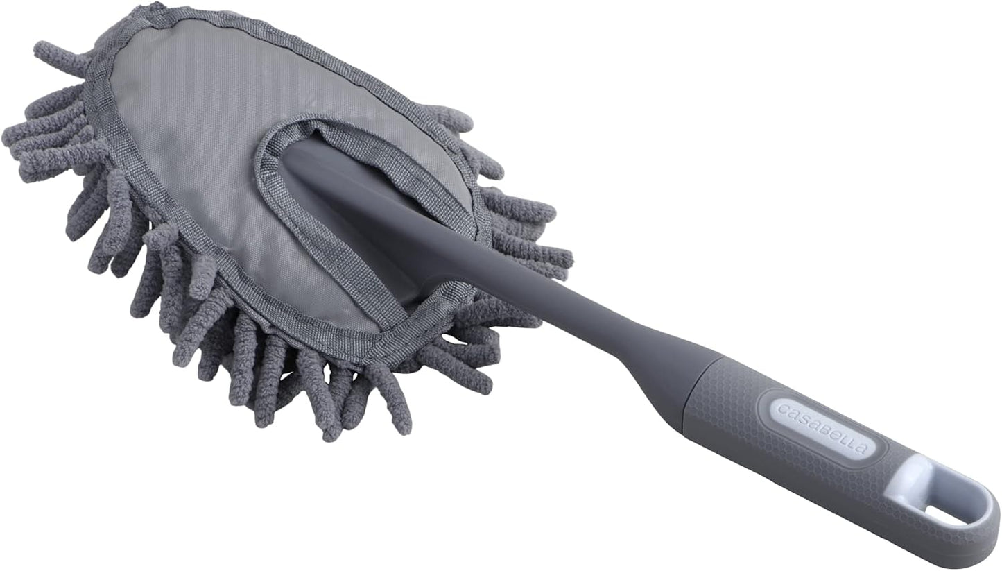 Plumero microfibra mano gris