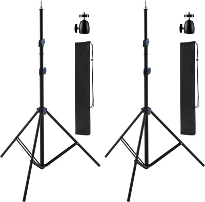 Soporte luz foto cabeza bola 360° trípode ajustable 2 Pzas