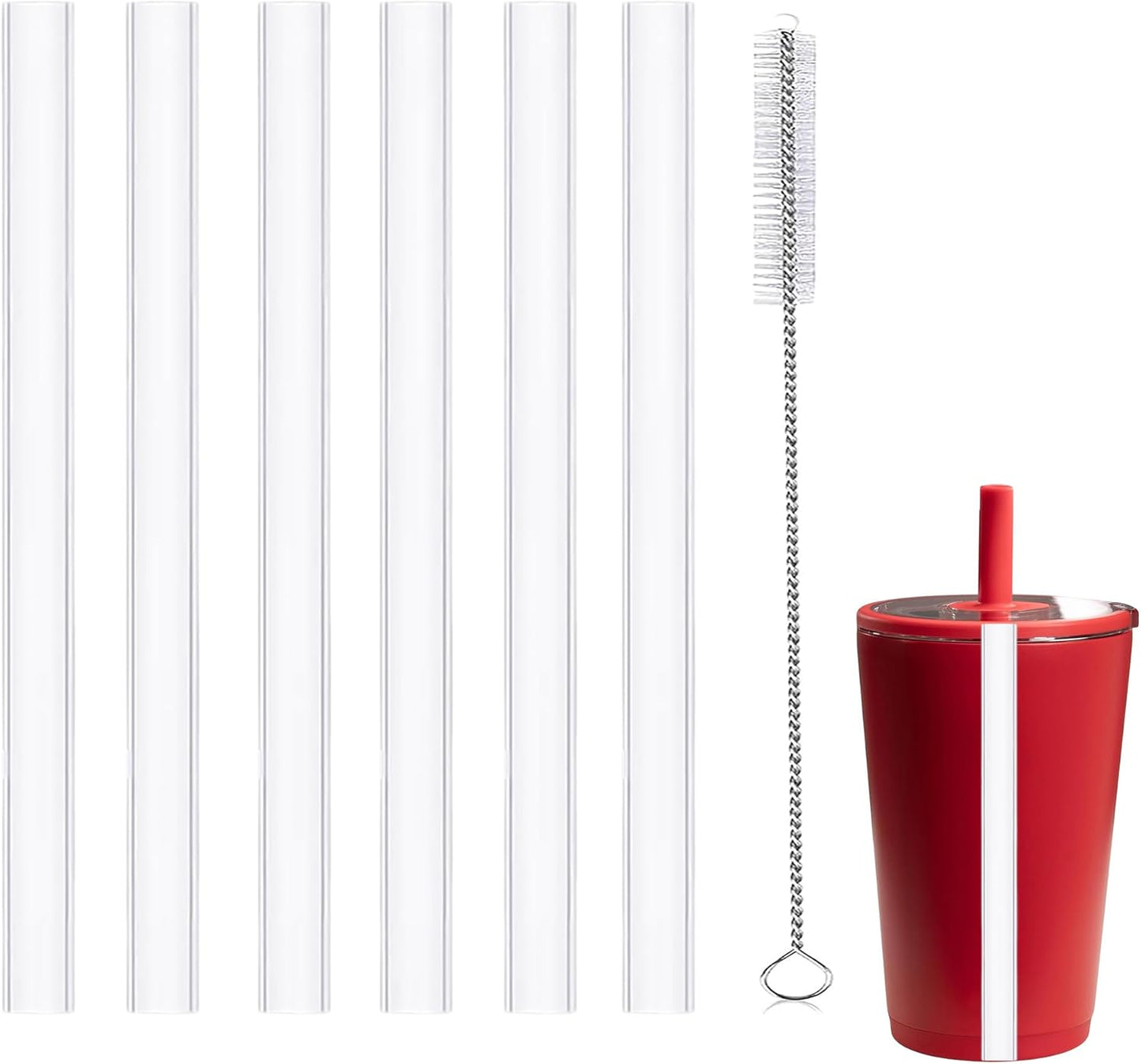 Repuesto popote para vaso HydroJug 14oz 6uds con cepillo