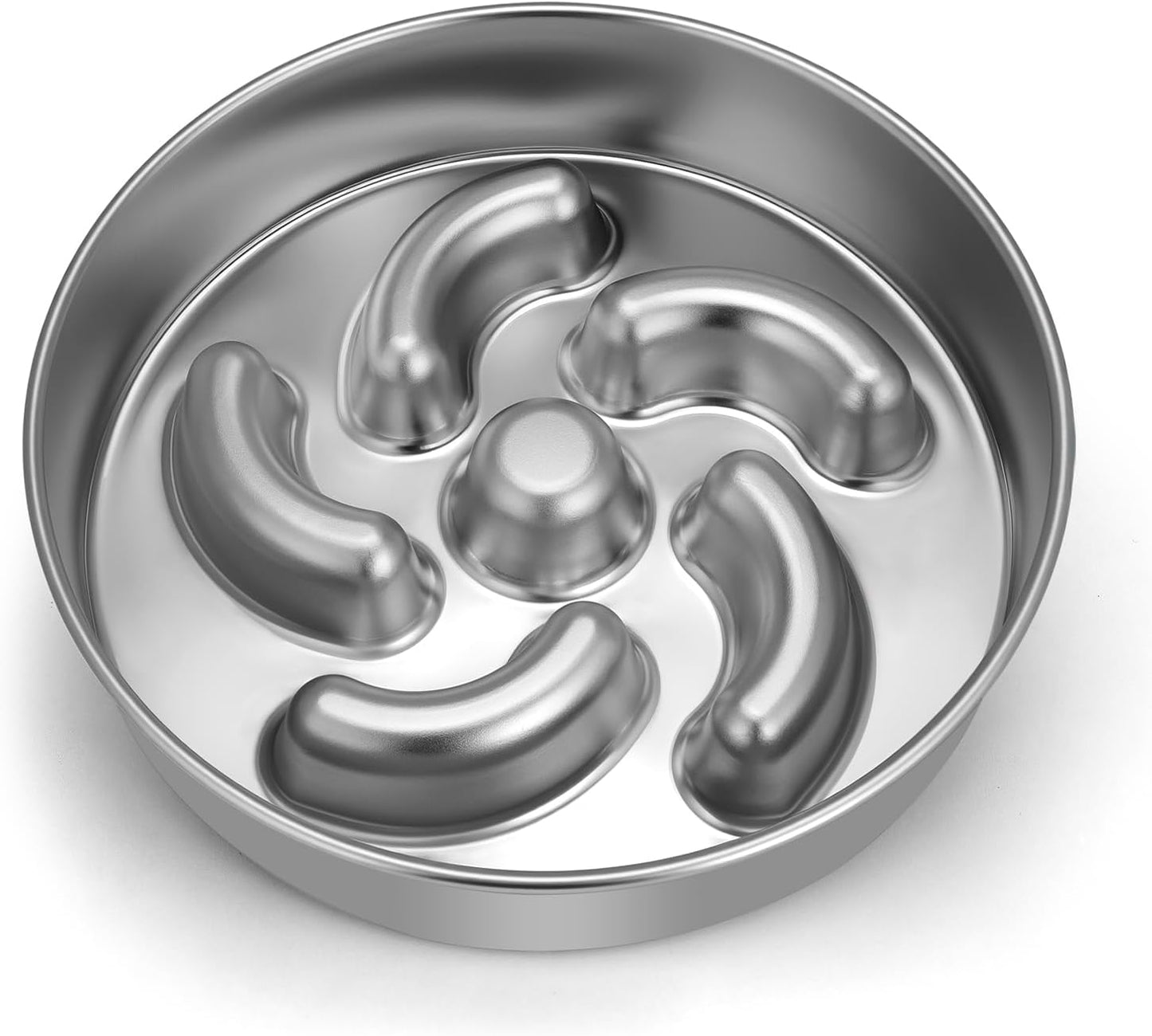 Cuenco perros acero inox 8.7pulg antideslizante laberinto