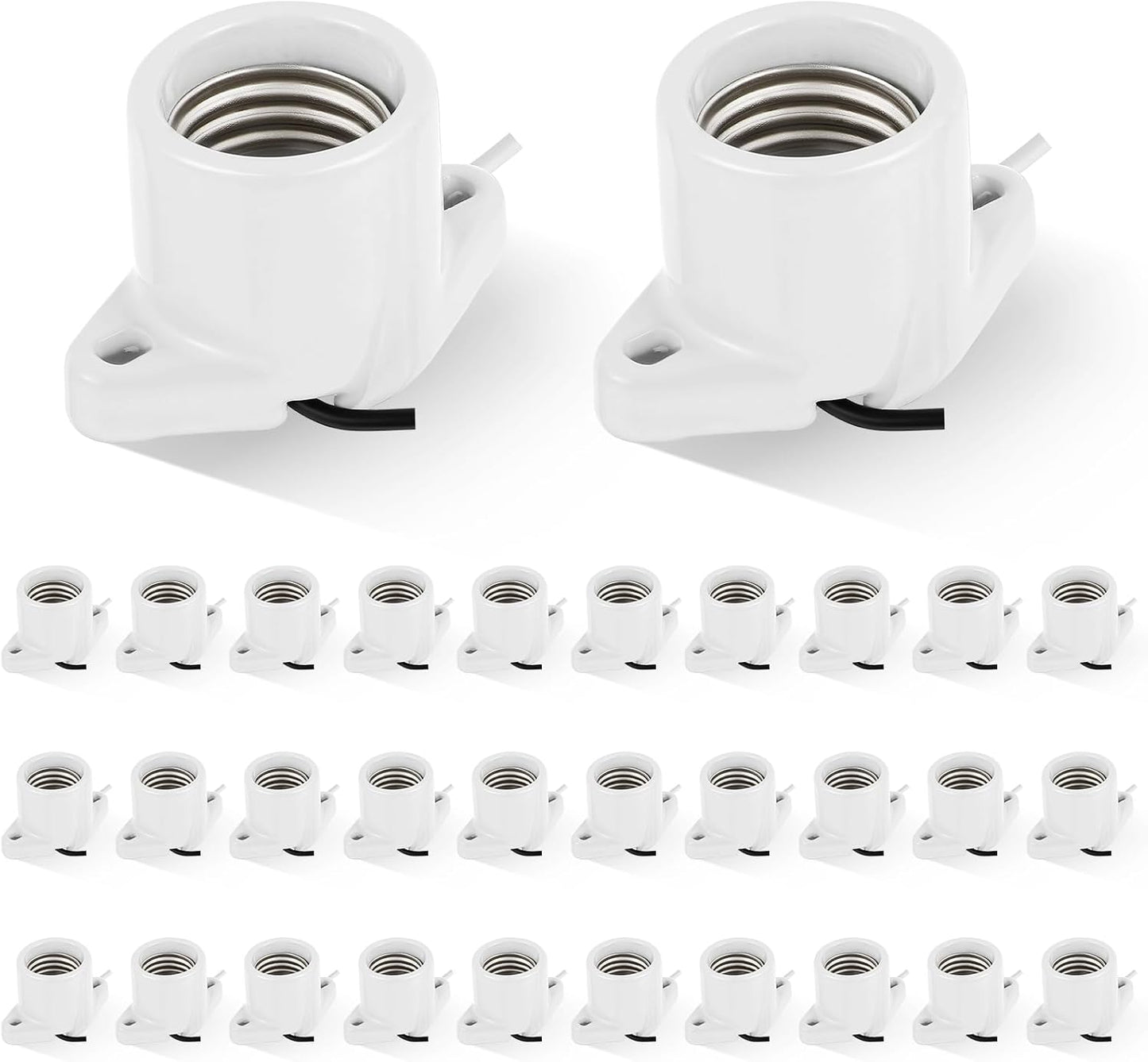 30 Pzas Soporte E26 Porcelana Base Roscada 6pulg