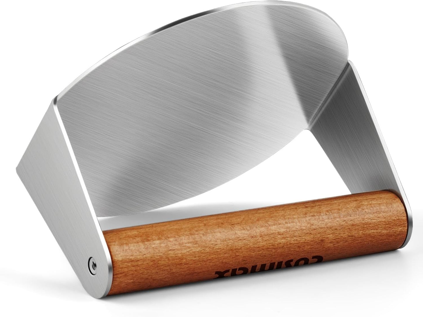 Prensa hamburguesas acero inox 5.5pulg mango madera