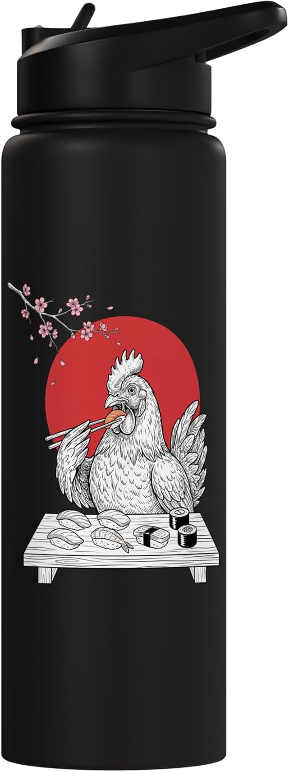 Botella de agua acero inoxidable kawaii anime comida japonesa vintage