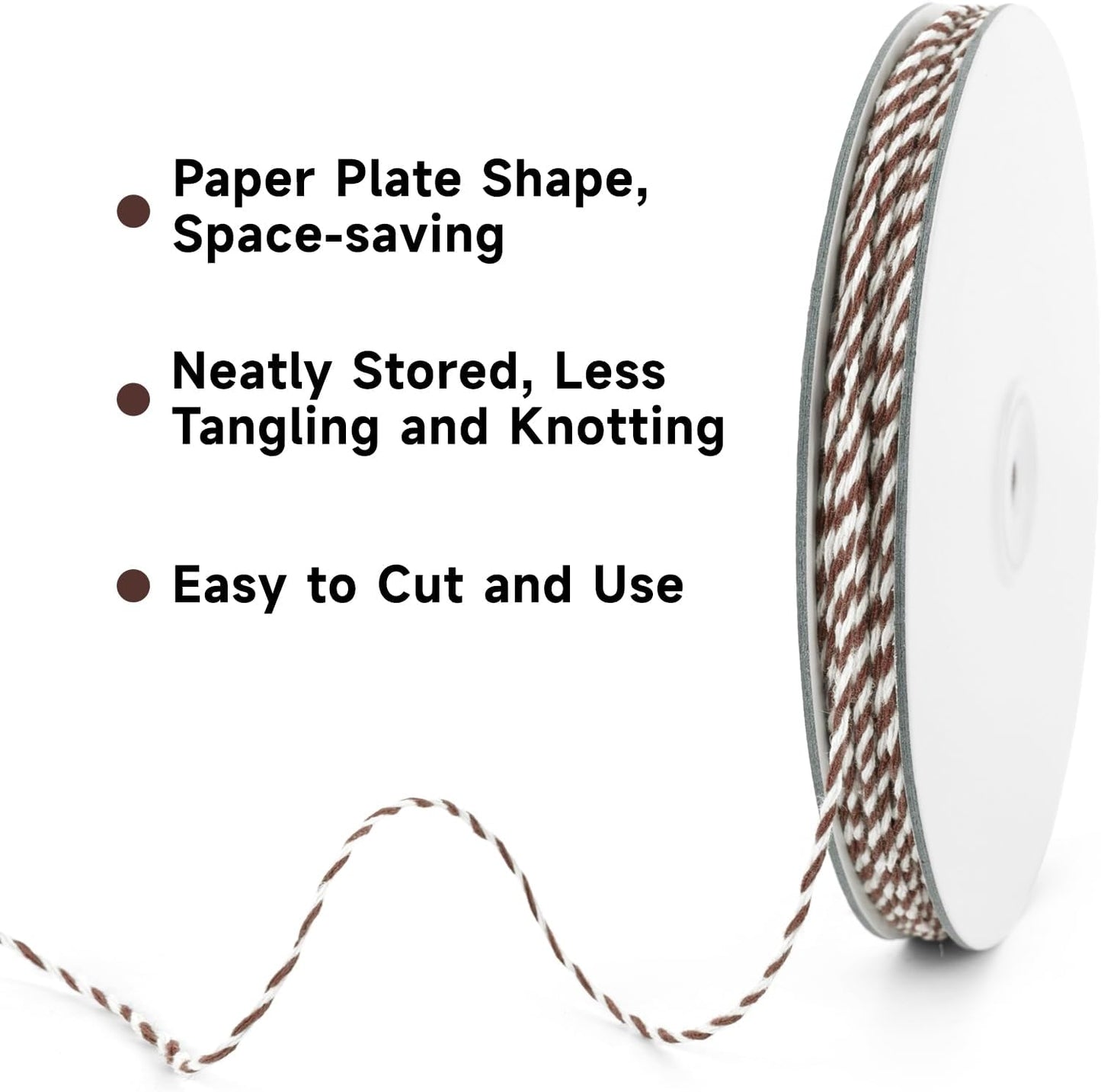 Cuerda cocina 328ft 2mm marrón claro para regalos macramé