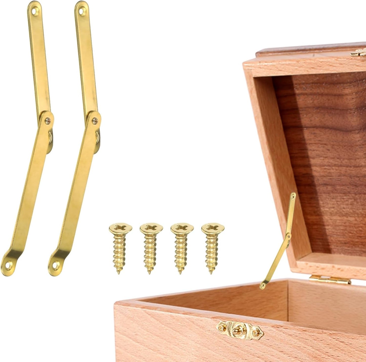 Soportes para tapa plegables de bronce 4x0.4 pulg
