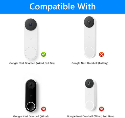 Soporte ángulo ajustable para camara Google Nest Doorbell negro