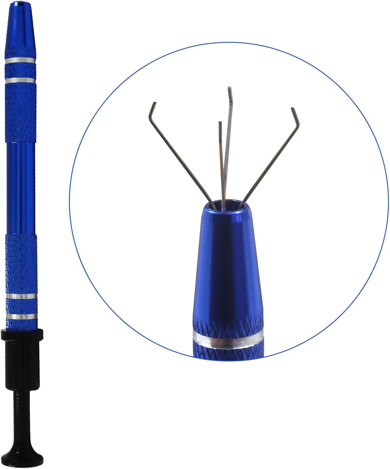 Herramienta recogida 4 garras para uñas y manicura set 2 azul