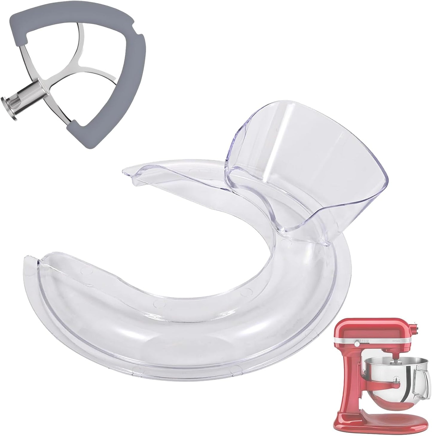 Cubierta vertido comp KitchenAid 6-7qt acero inox batidor flexible