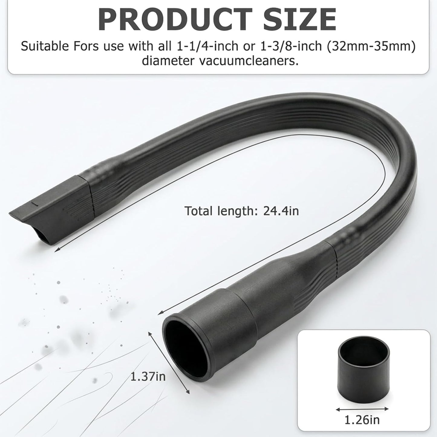 Herramienta flexible grietas vacío 25pulg con boquilla plana