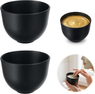 2 cuencos de goma negra para mascarilla facial, uso en salón y hogar