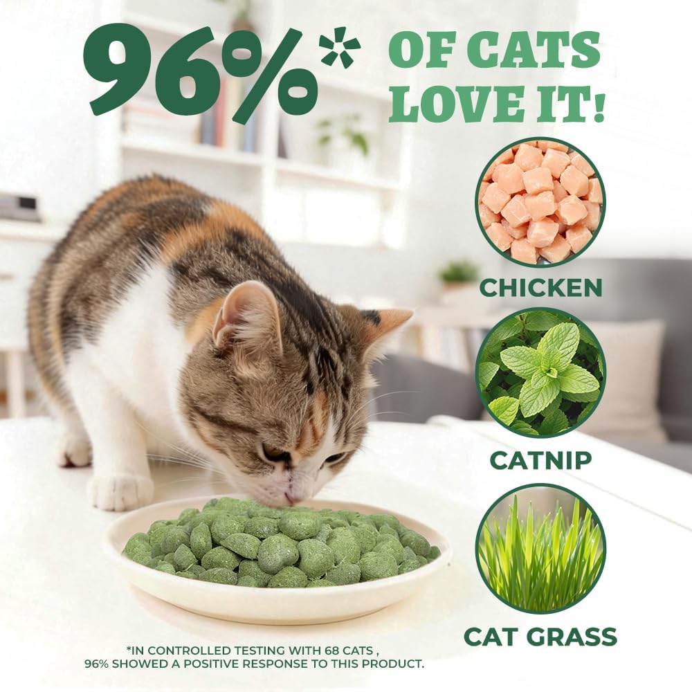 Golosinas liofilizadas para gatos con pollo y hierba gatera