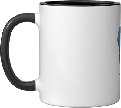 Taza para café con controlador de videojuegos divertido negro/blanco