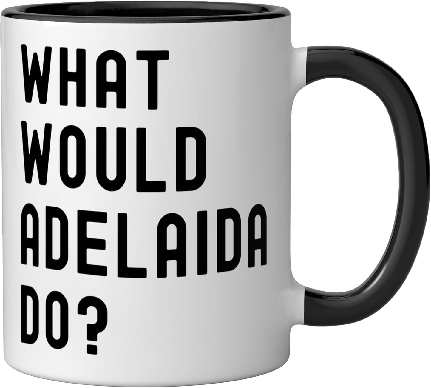 Taza cerámica What Would Adelaida Do? Negro/Blanco