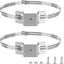 2 Set Soportes Ajustables para Postes 4-15pulg Clamps Acero Inox