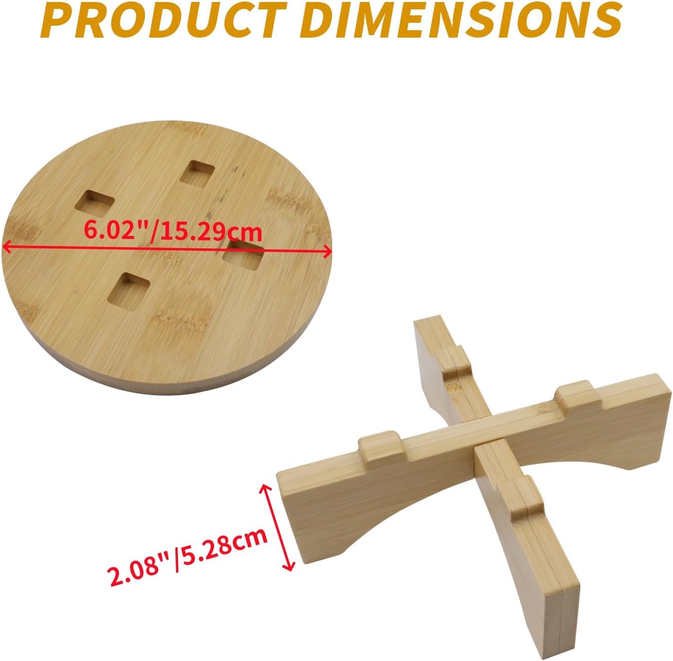 Soporte redondo madera maciza para plantas pequeñas estilo moderno