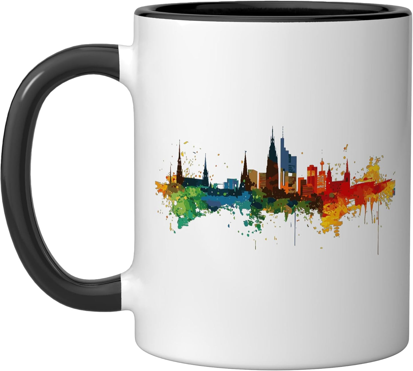 Taza cerámica Kaiserslautern negra/blanca
