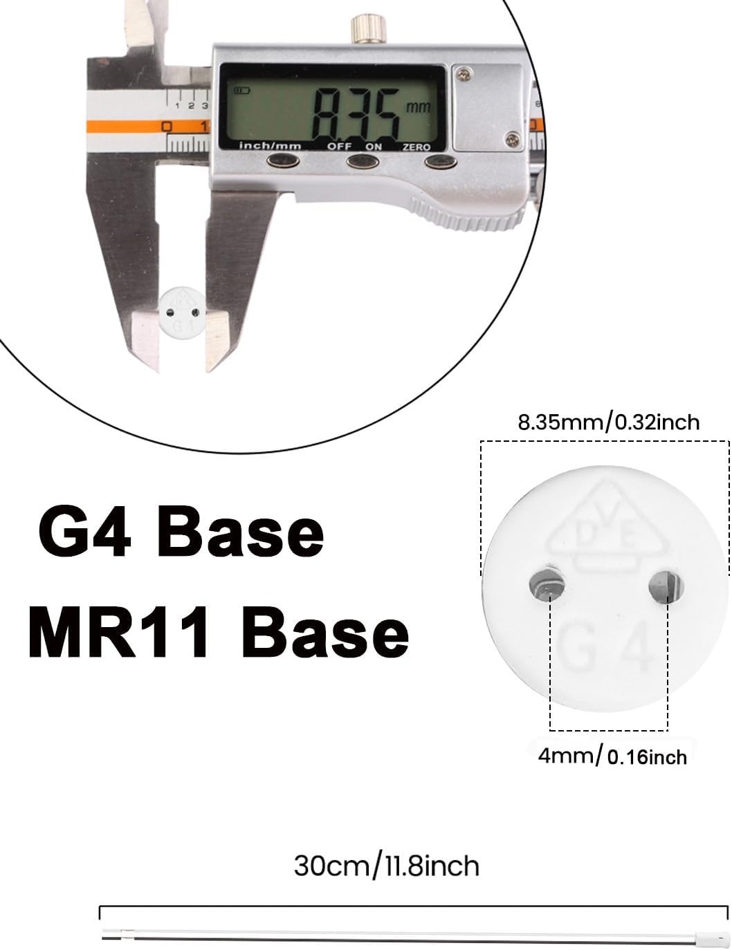 Pack 10 Bombillas LED G4 Cerámica Base Bi-Pin Con Cables
