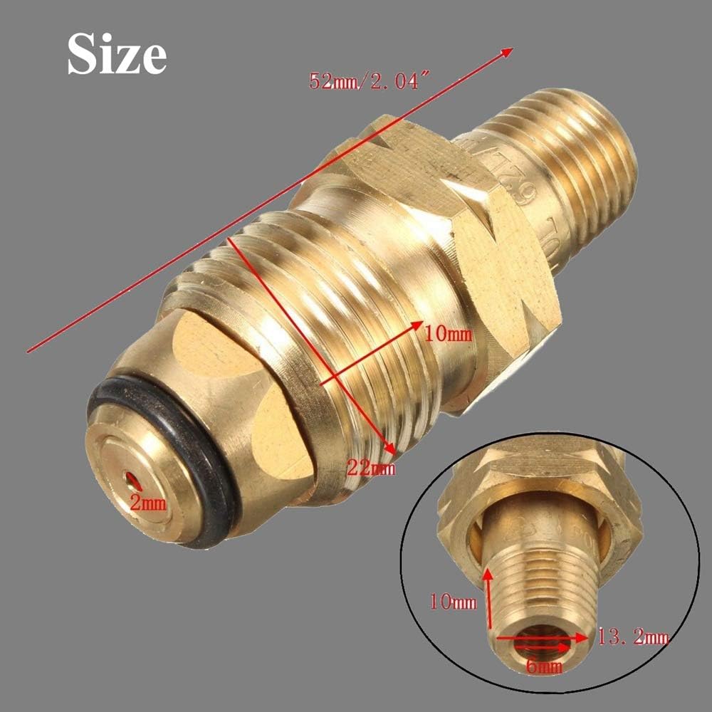 2 Pack Adaptadores Propano LP LPG 1/4'' MNPT Latón