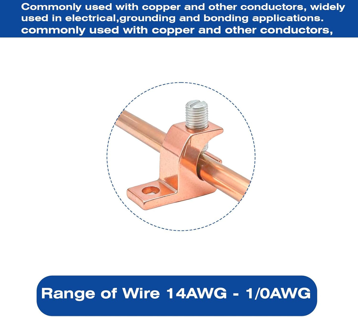 Conector de cobre-aluminio para piscina 2 Uds 1/0-14 AWG