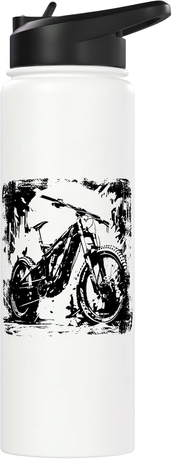 Bottella de agua aislada para ciclismo de montaña en acero inoxidable