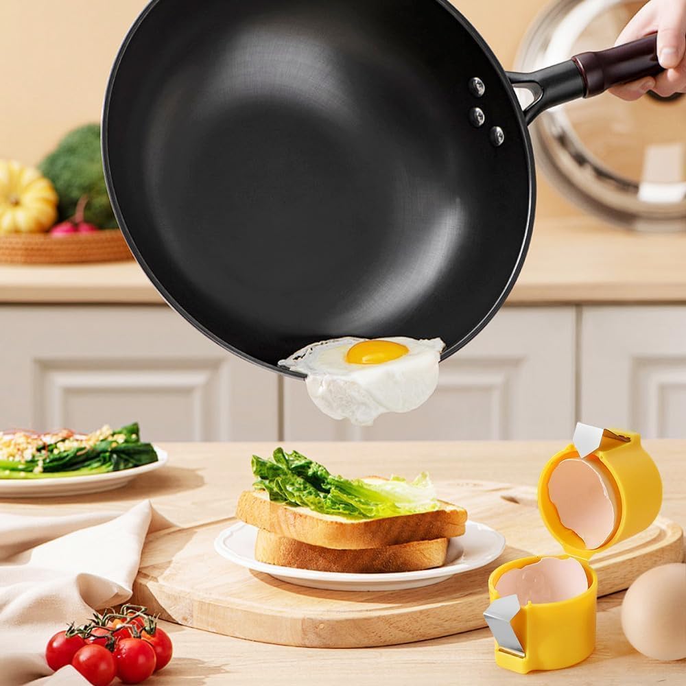 2 Abridores Cáscara Huevo Acero Inox Naranja