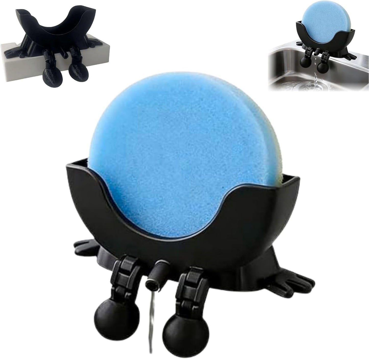 Soporte esponja colgante con drenaje patas para fregadero