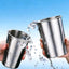 Juego de tazas de acero inoxidable irrompibles para campamento y hogar