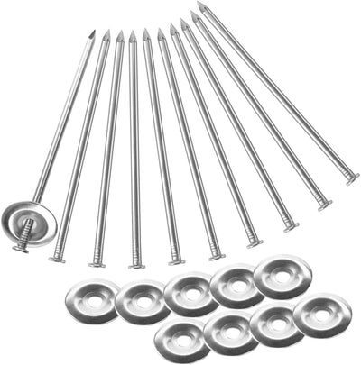 10 Juegos Estacas Acero Inox 6pulg Exteriores