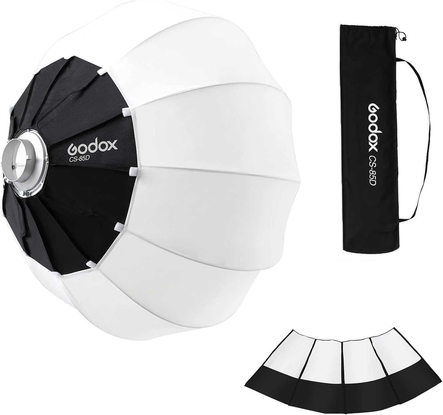 Linterna Softbox 33.5pulg ajuste rápido con falda y bolsa estudio