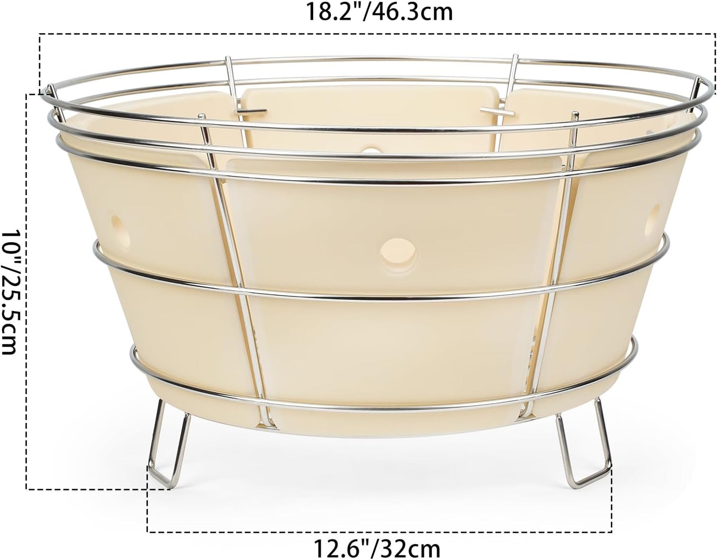 Juego caja combustión acero inox cesta ceniza