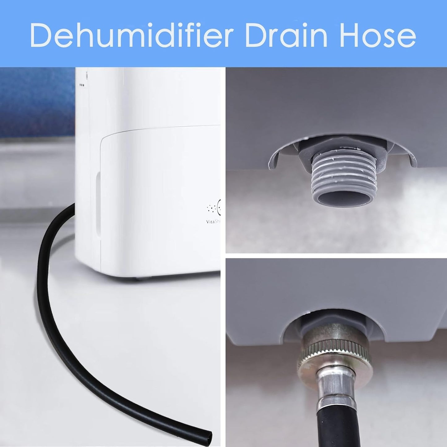 Manguera deshumidificador FHT ¾pulg sin torceduras negra 12ft