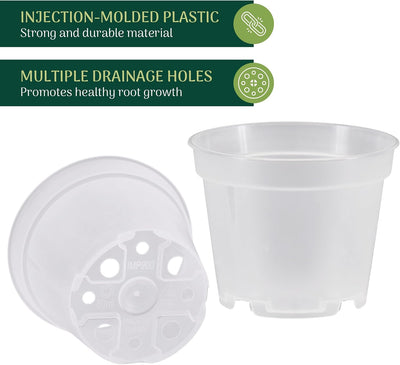25 Macetas Plástico Resistente 2pulg Orificios Drenaje