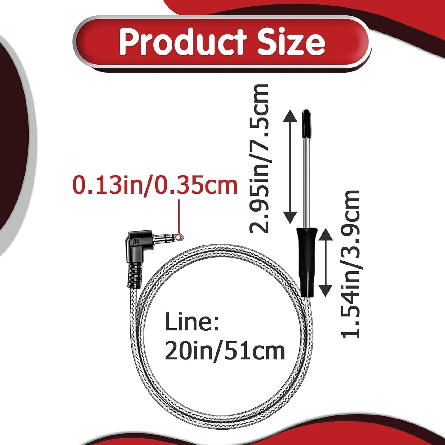2 sondas termómetro inteligente compatible FG550/FG551 Smart XL 6 en 1 parrilla interior freidora de aire