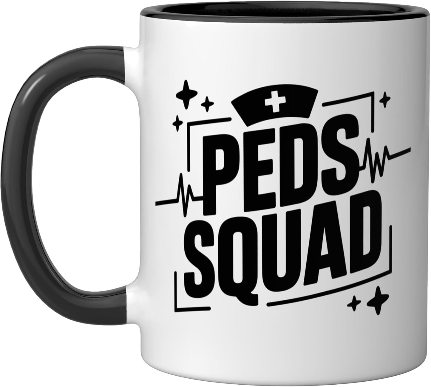 Taza Cerámica para Niños Peds Squad Negro/Blanco