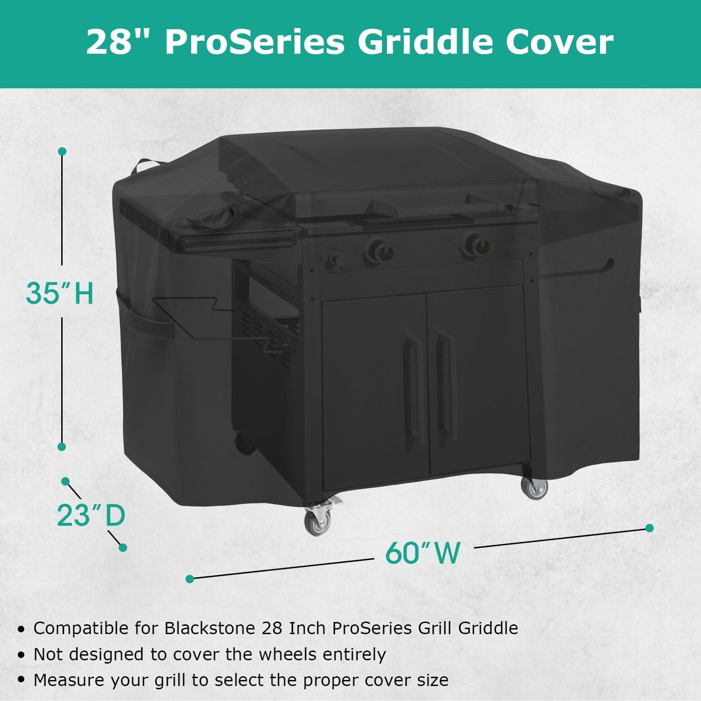 Funda parrilla Blackstone 28pulg Pro Series resistente agua